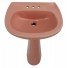 Mexican Talavera Pedestal Sink Pink Strada